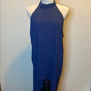 Torrid Blue High-Low Tie Front Sheath Dress